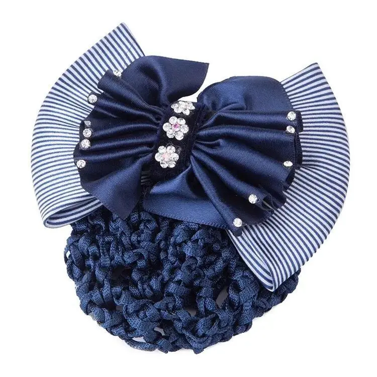 Blue Bow Hairpin with Pearl Crystal for Women - Image 28