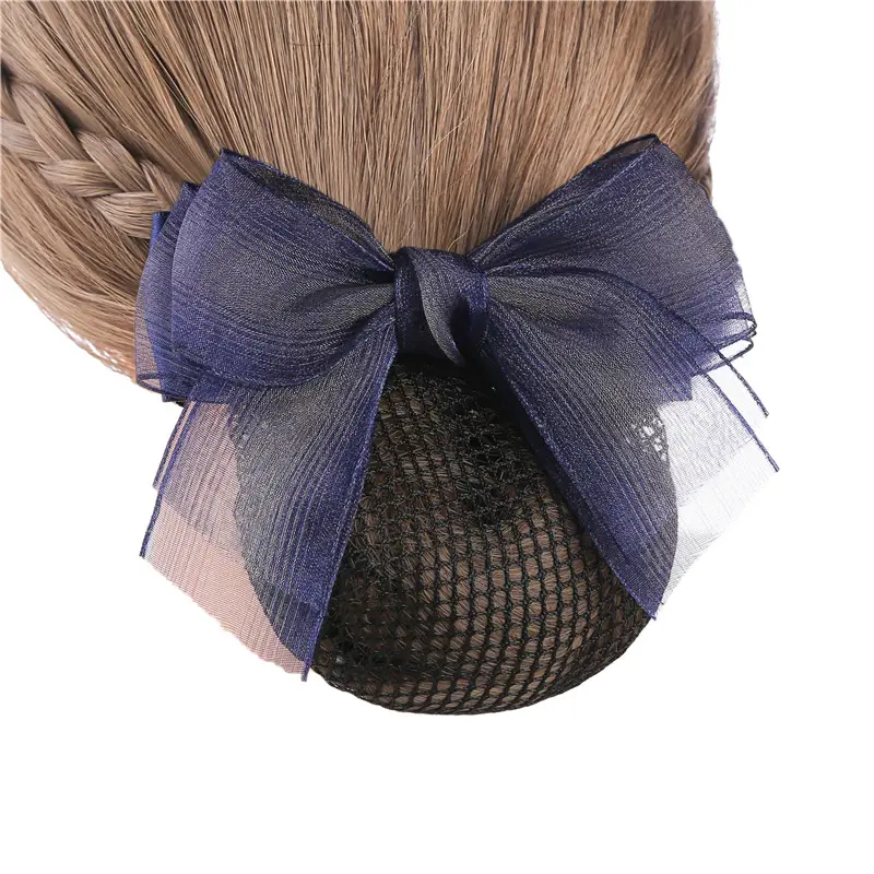 Blue Bow Hairpin with Pearl Crystal for Women - Image 36