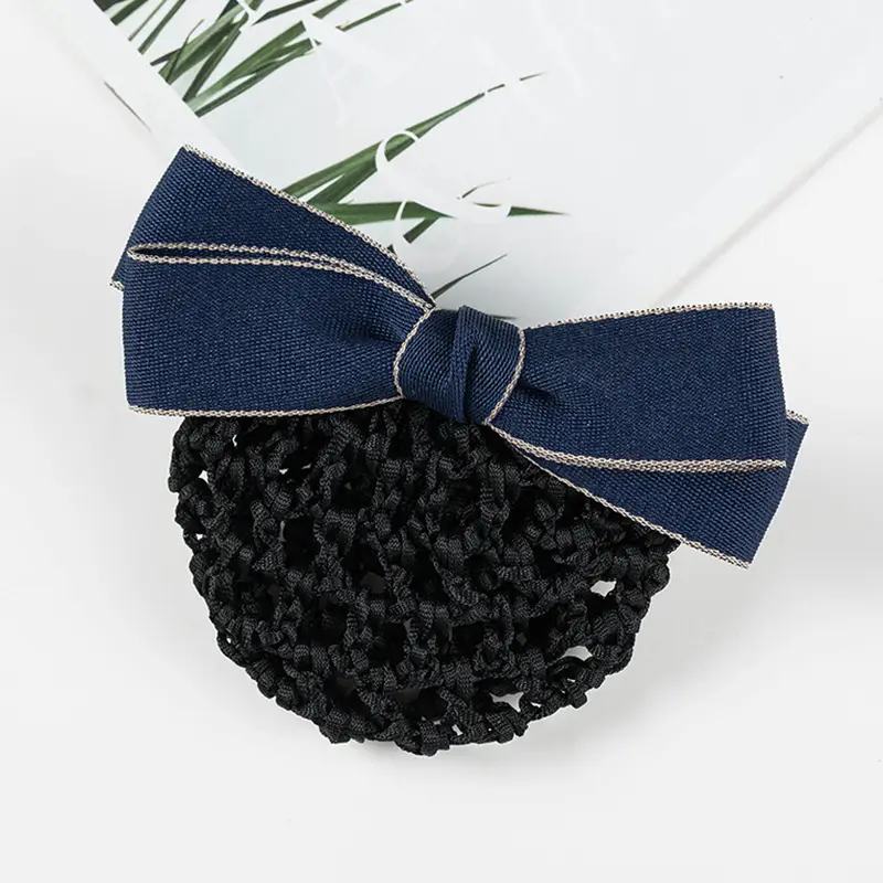 Blue Bow Hairpin with Pearl Crystal for Women - Image 4