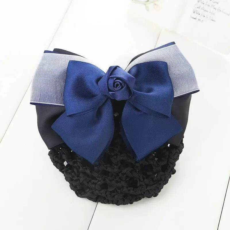 Blue Bow Hairpin with Pearl Crystal for Women - Image 40
