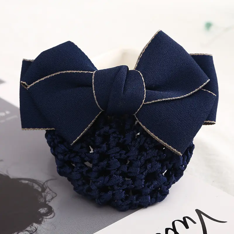 Blue Bow Hairpin with Pearl Crystal for Women - Image 42
