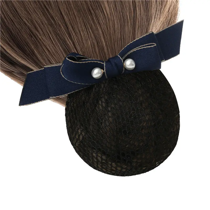 Blue Bow Hairpin with Pearl Crystal for Women - Image 47