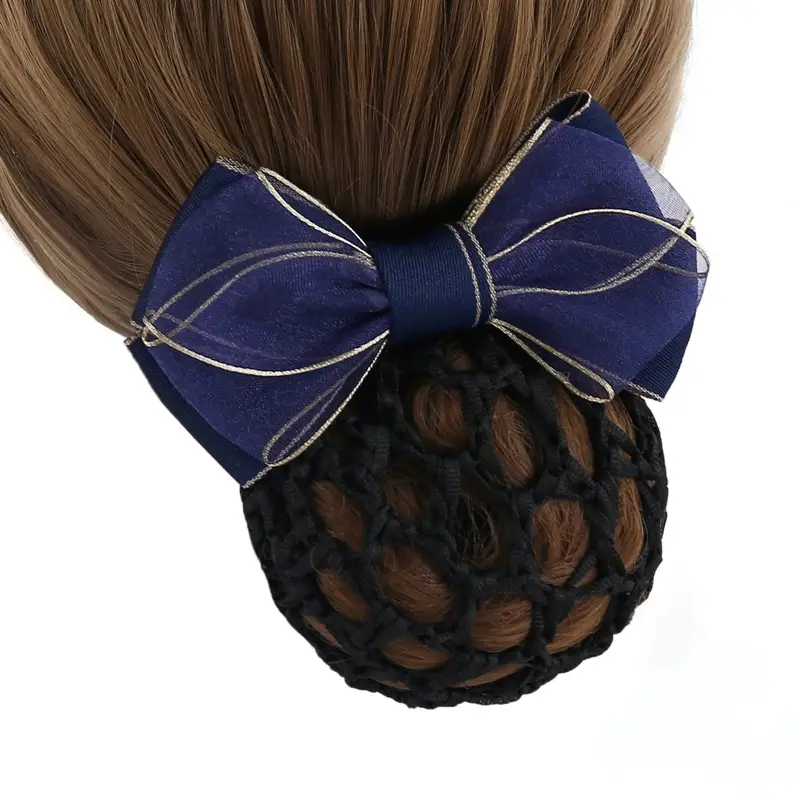 Blue Bow Hairpin with Pearl Crystal for Women - Image 50