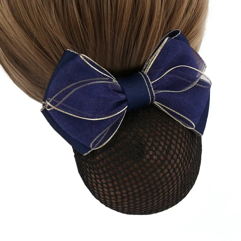 Blue Bow Hairpin with Pearl Crystal for Women - Image 51