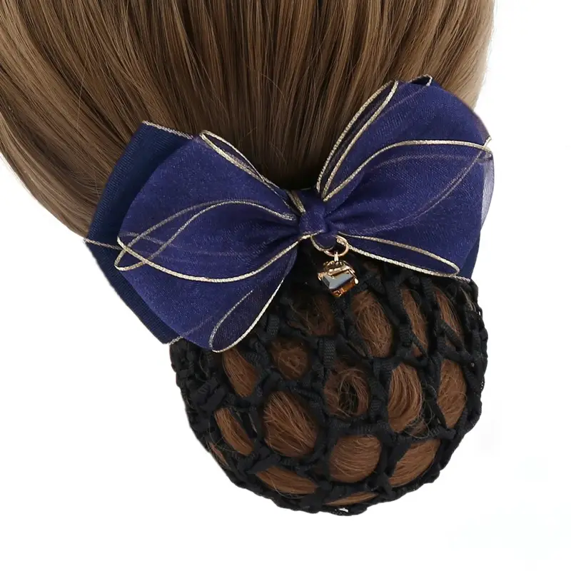 Blue Bow Hairpin with Pearl Crystal for Women - Image 52