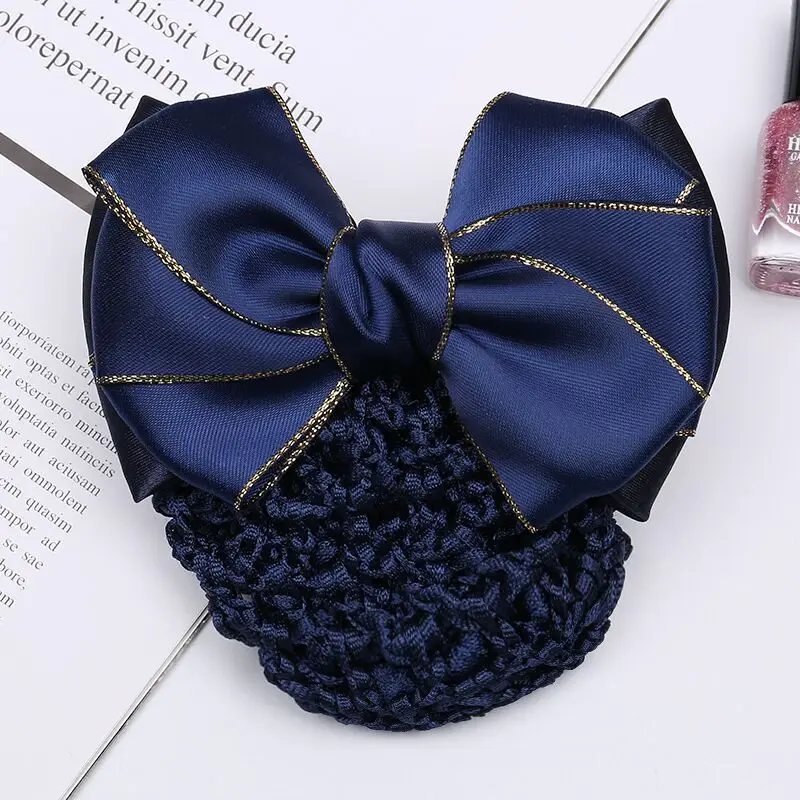 Blue Bow Hairpin with Pearl Crystal for Women - Image 9