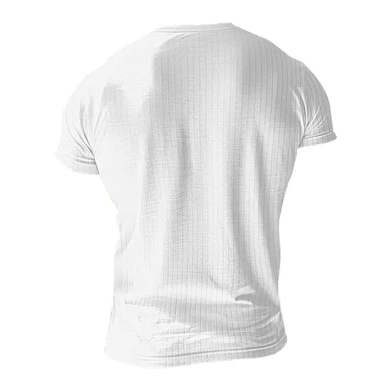 Men Black Heavyweight Slim Fit T-Shirt with Button Down Neck — feature 9