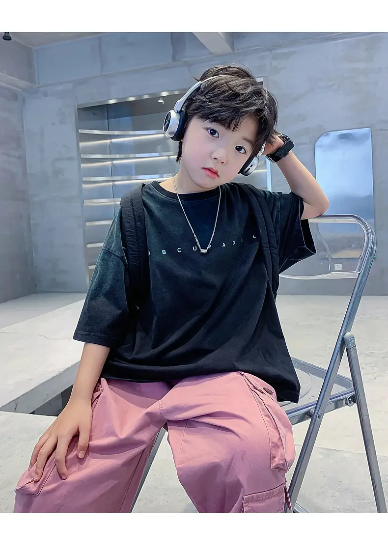 Boys Cotton T-Shirt Gradient Blue 2025 New Arrival — feature 19