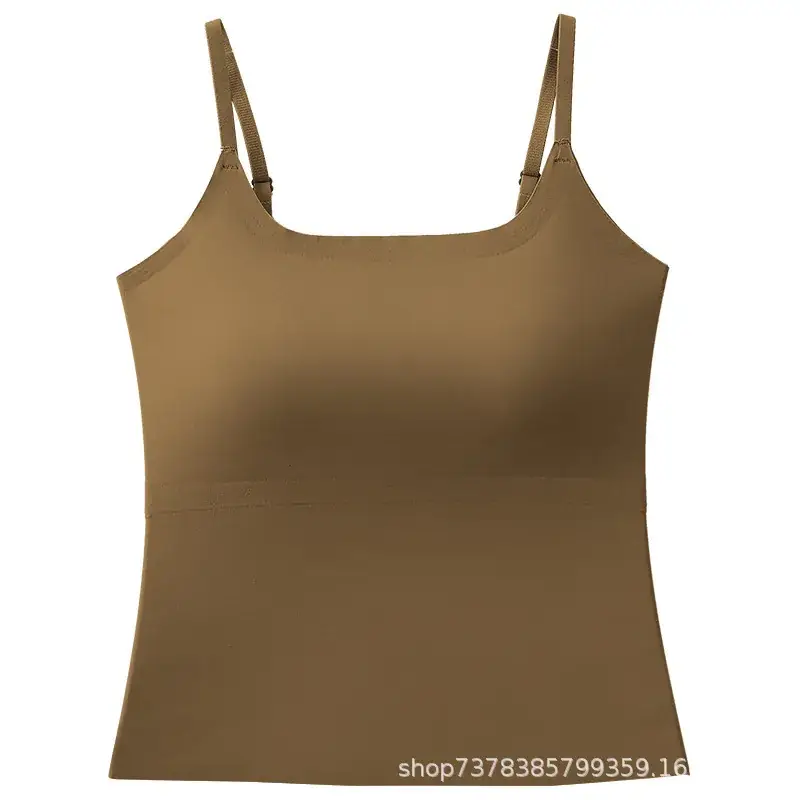 Women's Black Camisole with Full Coverage Bra Pads Large Bust Smaller - Image 3