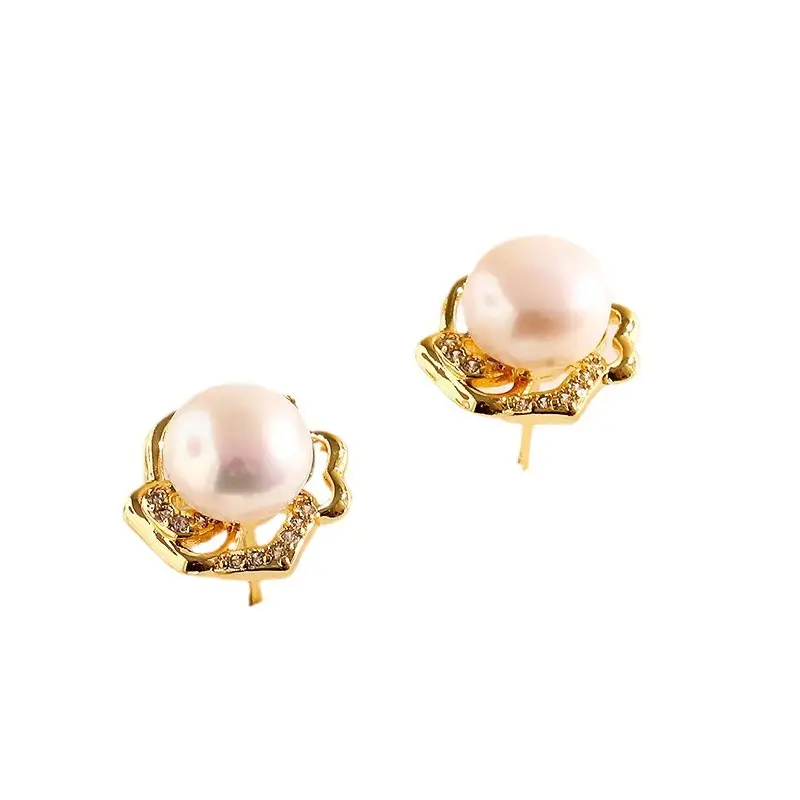 925 Natural Pearl Earrings 18k Gold Luxury - Image 5