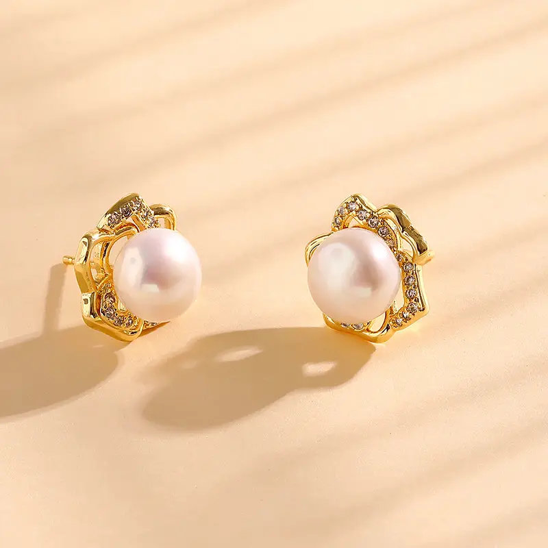 925 Natural Pearl Earrings 18k Gold Luxury — feature 8