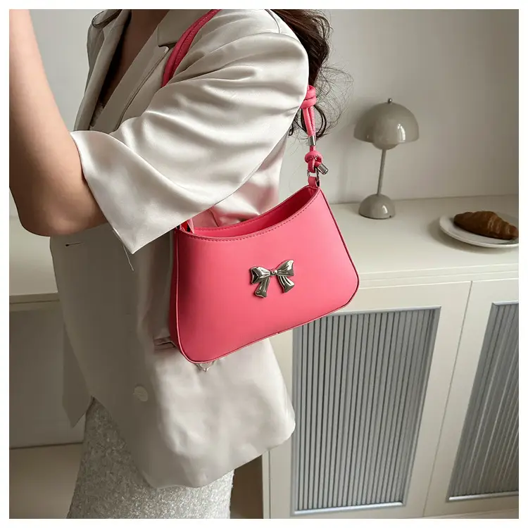 Black Bow Shoulder Bag for Women 2024 Spring Summer — feature 13