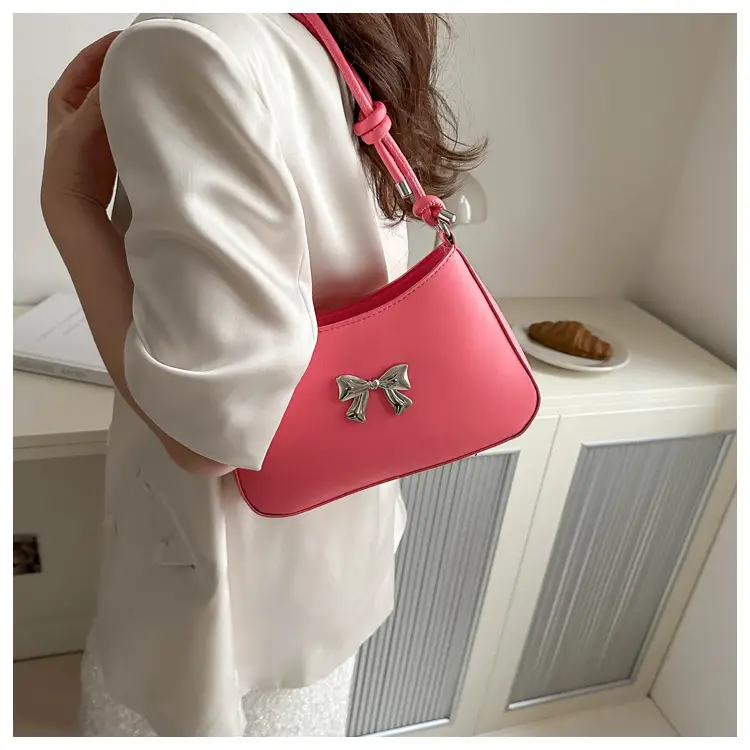 Black Bow Shoulder Bag for Women 2024 Spring Summer — feature 14