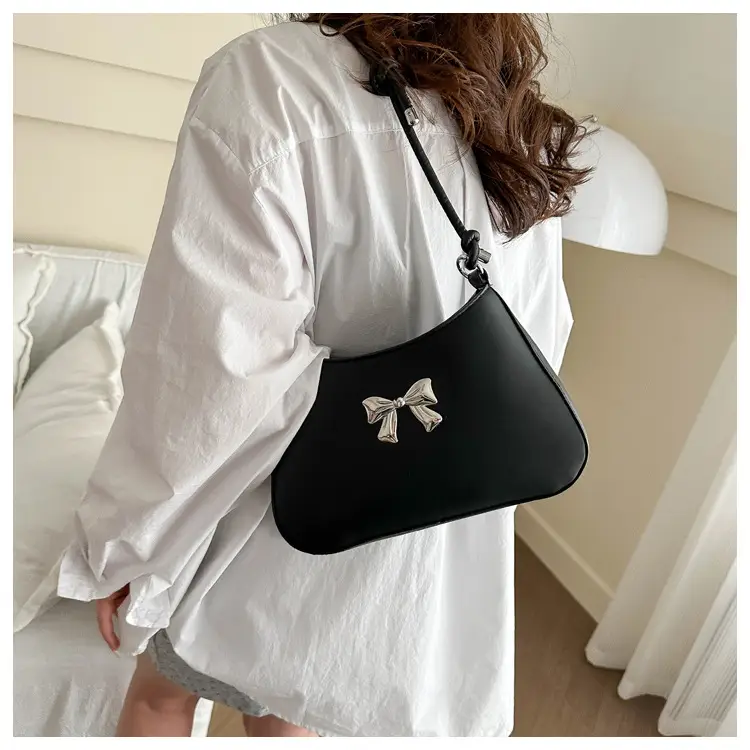 Black Bow Shoulder Bag for Women 2024 Spring Summer — feature 18