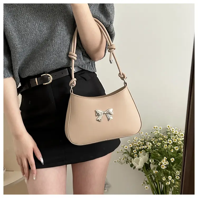 Black Bow Shoulder Bag for Women 2024 Spring Summer — feature 21