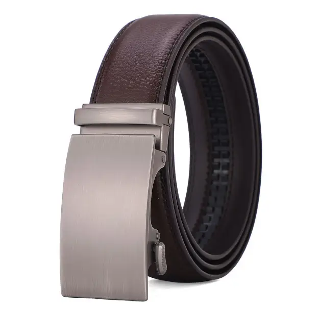 Men's Automatic Buckle Belt Korean Style Silver Black Wholesale - Image 4