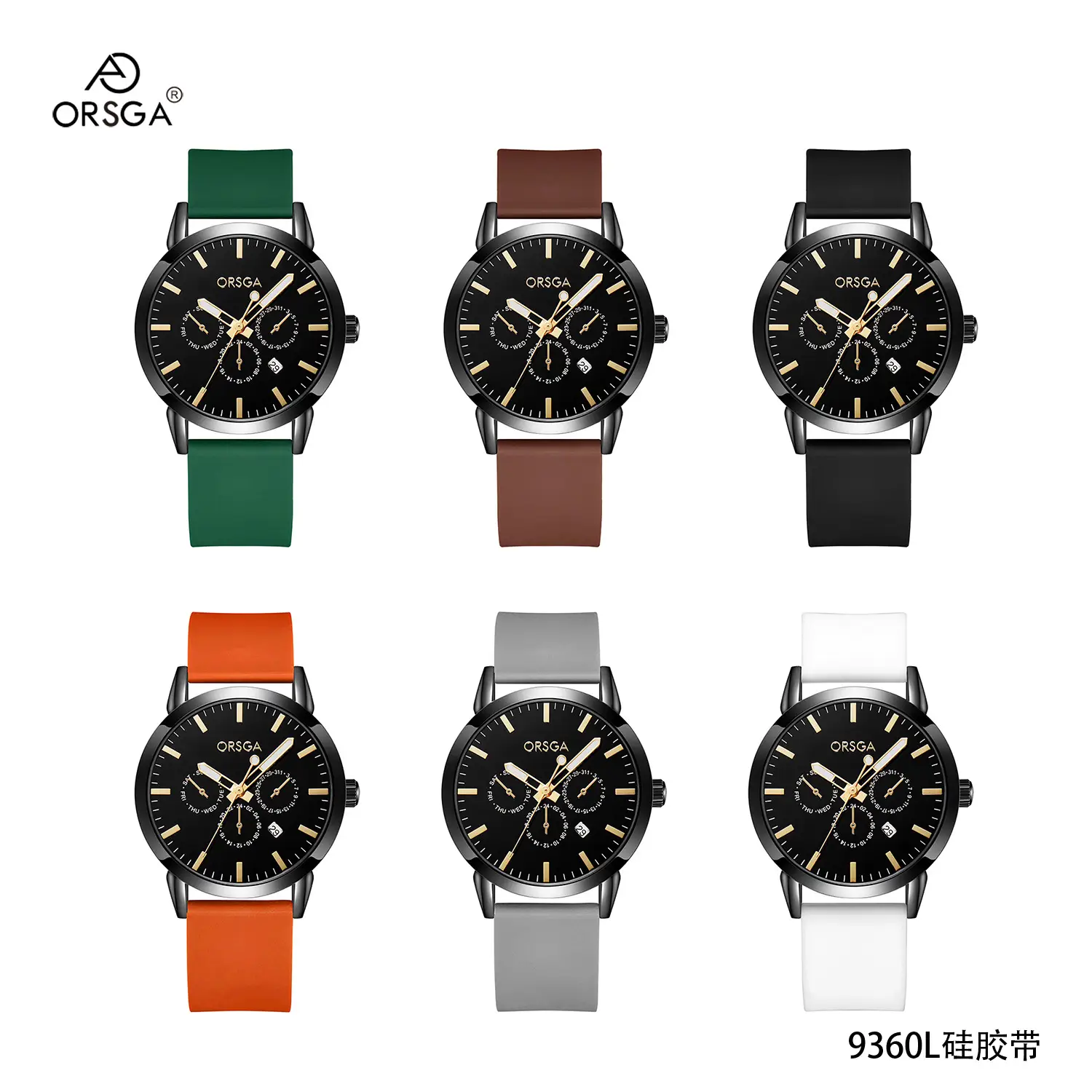 Oshga Brown Leather Watch for Men Women — feature 16