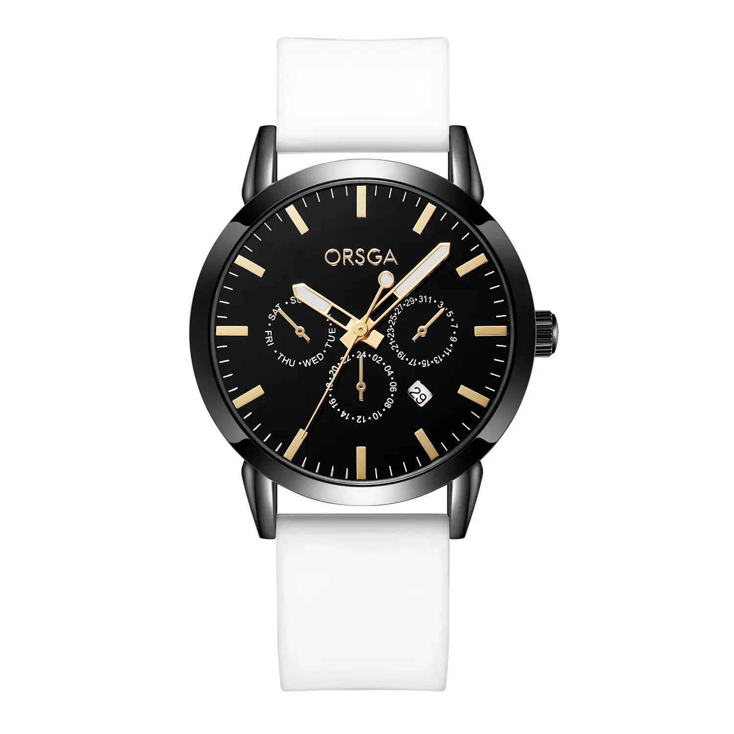 Oshga Brown Leather Watch for Men Women