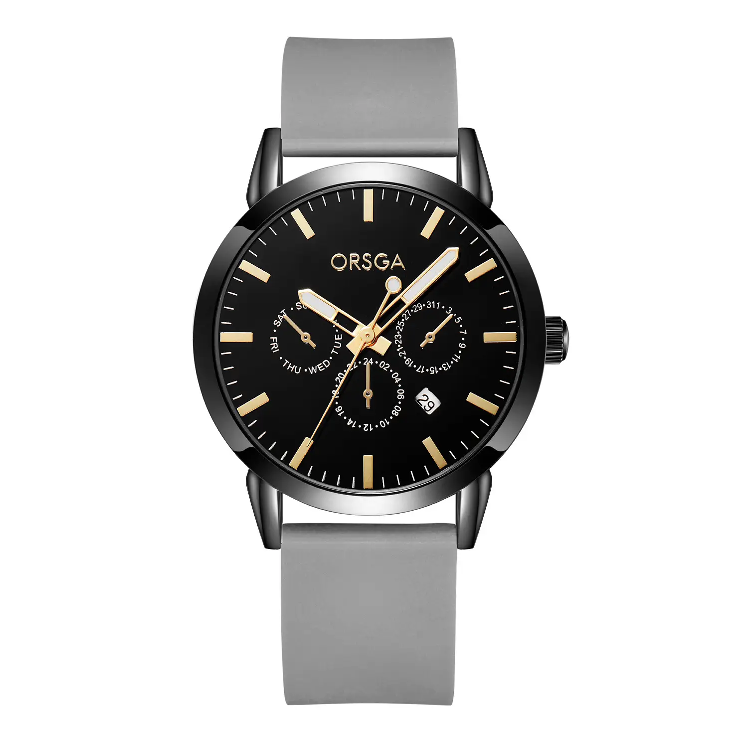 Oshga Brown Leather Watch for Men Women