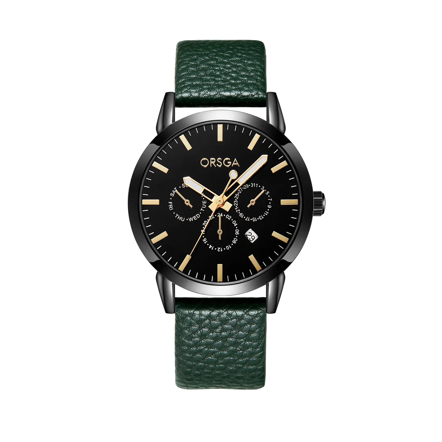 Oshga Brown Leather Watch for Men Women