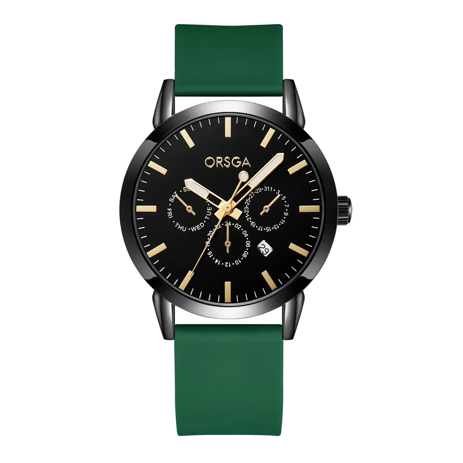 Oshga Brown Leather Watch for Men Women