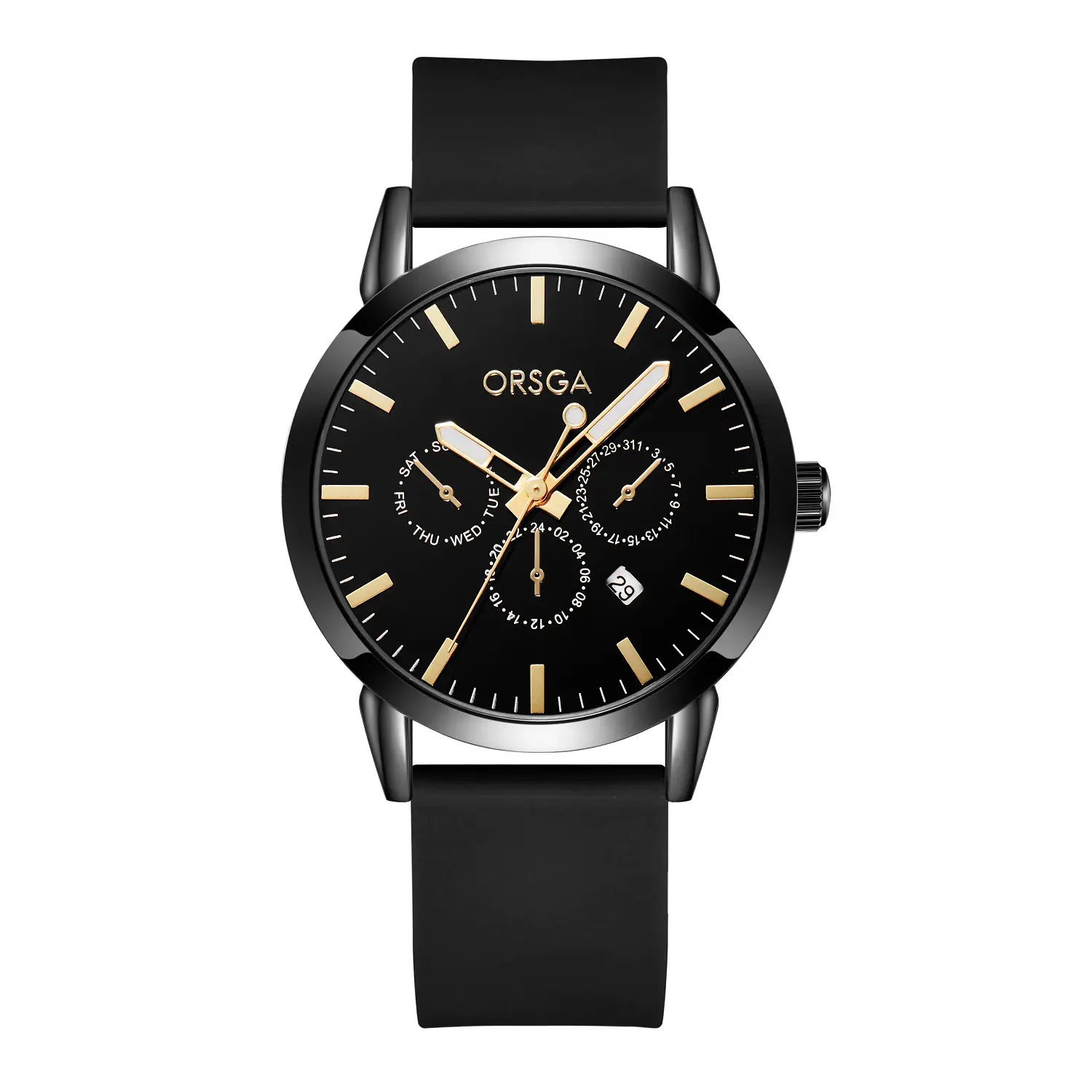 Oshga Brown Leather Watch for Men Women