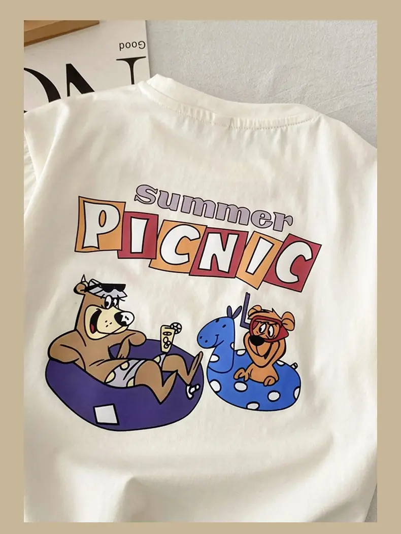 Kids Cartoon T-Shirt Shorts Set White Blue Summer 2025 — feature 14