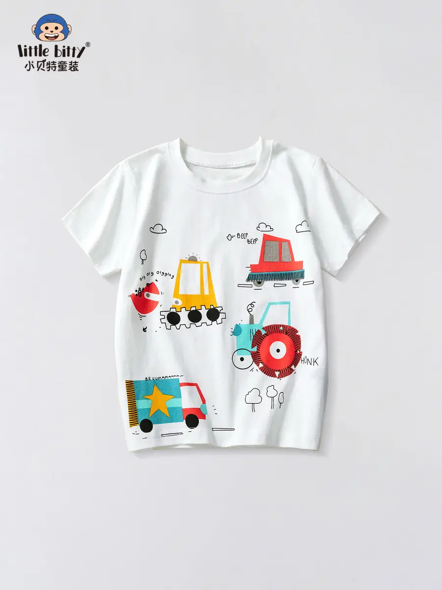 European American Children's White T-Shirt Short Sleeve 2025 - Image 2