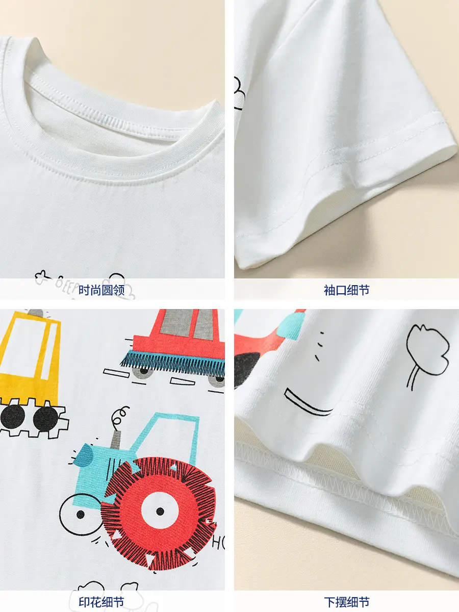 European American Children's White T-Shirt Short Sleeve 2025 - Image 6