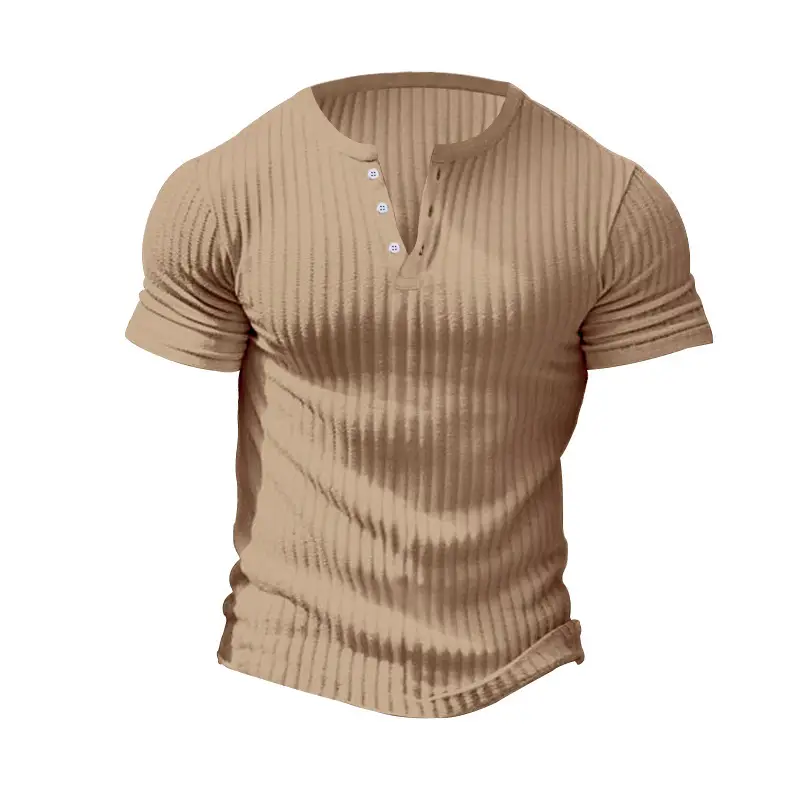 Men Black Knitted Short Sleeve T-Shirt — feature 21