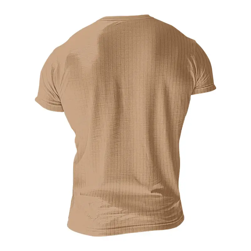 Men Black Knitted Short Sleeve T-Shirt — feature 22