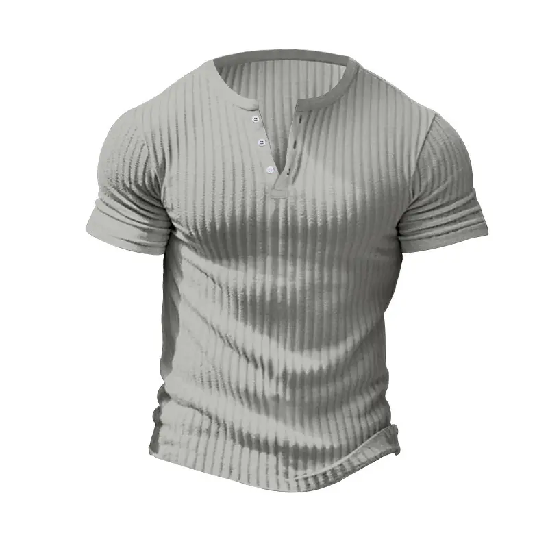 Men Black Knitted Short Sleeve T-Shirt — feature 25