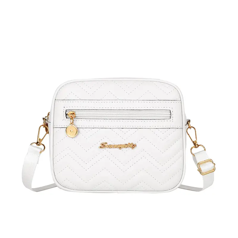 White Water Ripple Embroidered Crossbody Bag for Women