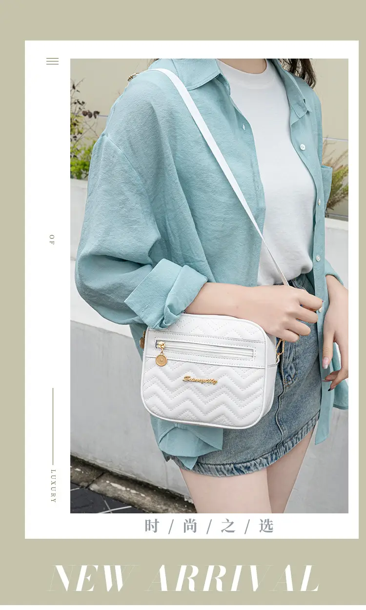 White Water Ripple Embroidered Crossbody Bag for Women — feature 1