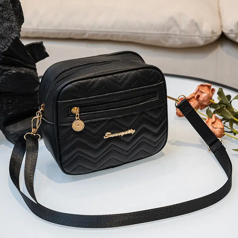 White Water Ripple Embroidered Crossbody Bag for Women