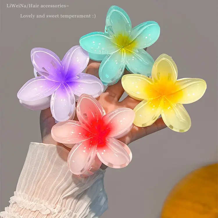 Women's Egg Flower Hairpin with Back of Head Half Tie Clip - Image 8