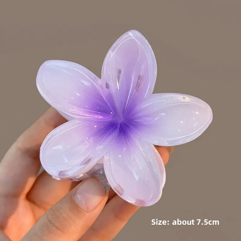Women's Egg Flower Hairpin with Back of Head Half Tie Clip - Image 2