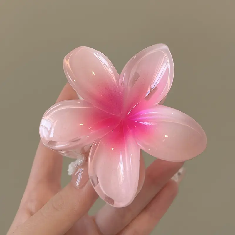 Women's Egg Flower Hairpin with Back of Head Half Tie Clip - Image 3