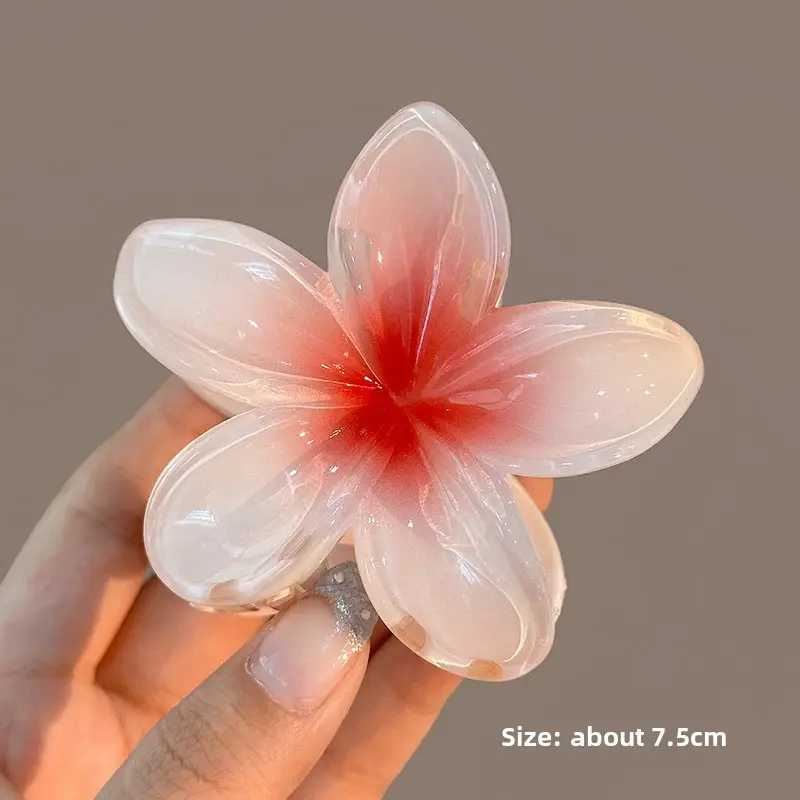 Women's Egg Flower Hairpin with Back of Head Half Tie Clip - Image 5