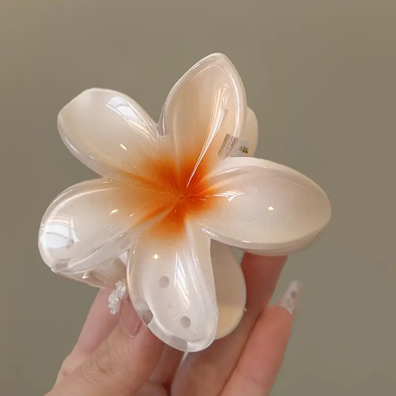 Women's Egg Flower Hairpin with Back of Head Half Tie Clip - Image 6