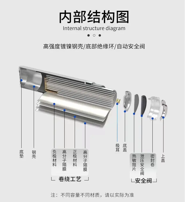21700 Lithium Battery Cell 3.6V Power Bank Dedicated 4800Mah Ternary Lithium Battery High Power Battery Pack — feature 11
