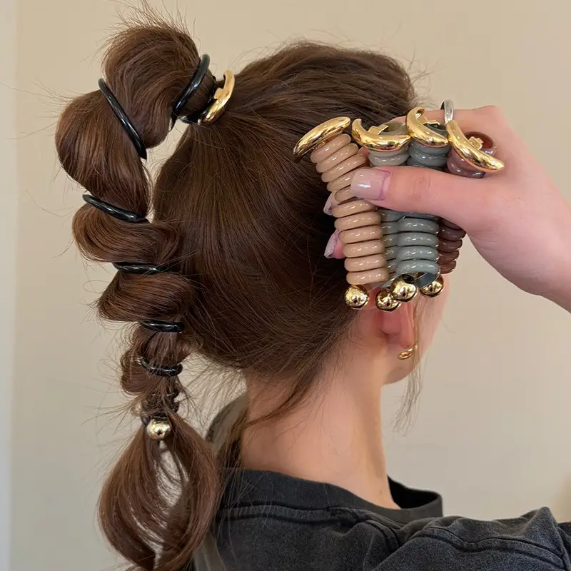 Elegant Green Bubble Hair Ponytail for Women - Image 9