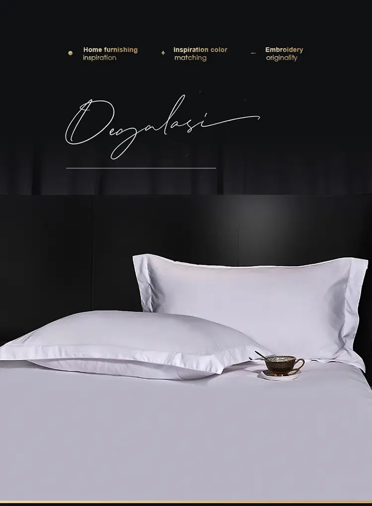 Four-Piece Linen Set for Star-Rated Hotels, Four Seasons Style, Pure White, Hotel and B&B Bedding Set, Bed Sheet and Fitted Sheet Style — feature 13
