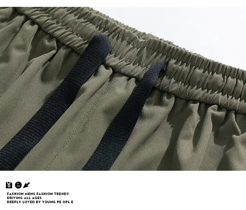 Men Black Straight Leg Cargo Pants Spring Autumn 2025 — feature 30