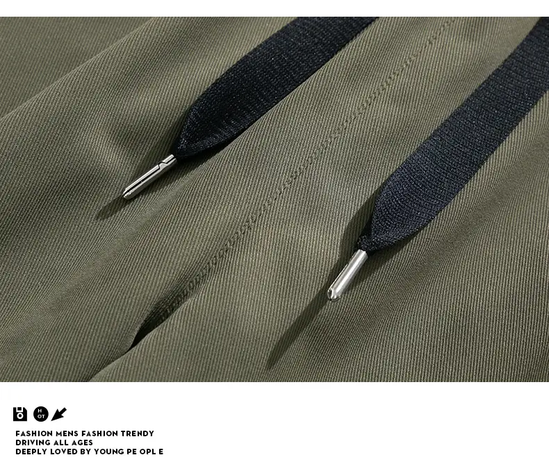 Men Black Straight Leg Cargo Pants Spring Autumn 2025 — feature 31
