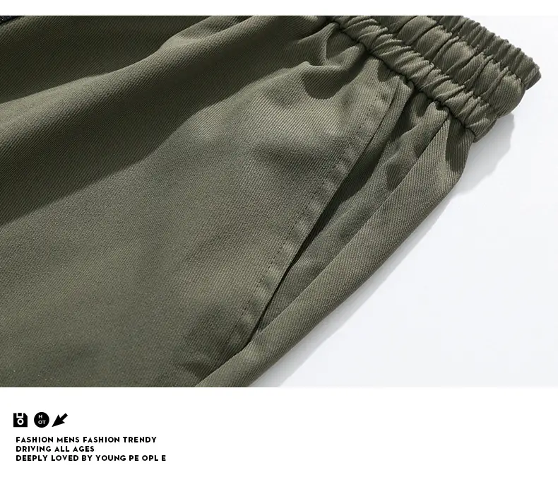 Men Black Straight Leg Cargo Pants Spring Autumn 2025 — feature 32