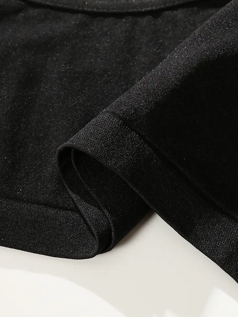 Black Round Neck Non-Buckle Vest Bra Wide Strap — feature 9