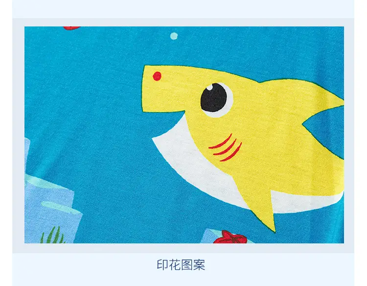 2025 Boys Ocean T-Shirt Blue Cartoon Print Summer — feature 10