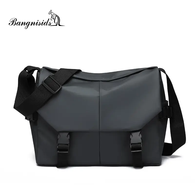Men's Black Crossbody Bag Large Capacity Business Casual - Image 7