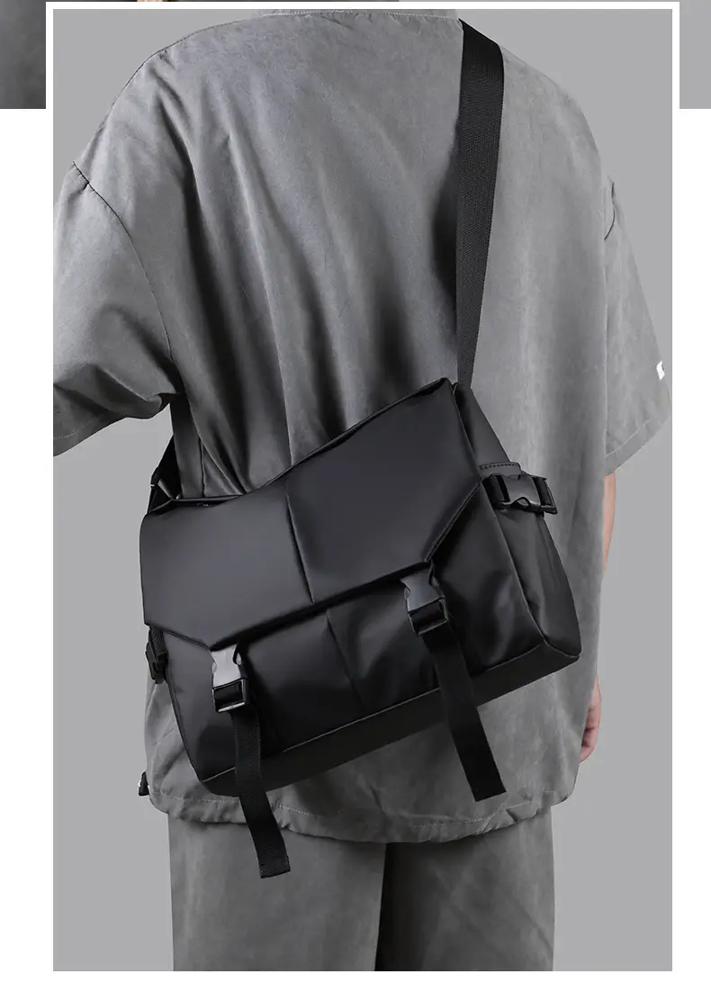 Men's Black Crossbody Bag Large Capacity Business Casual — feature 16